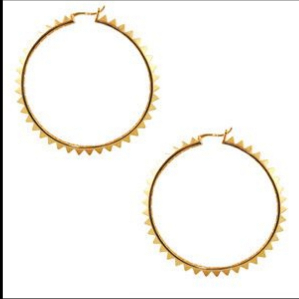 ⚜ nOir Jewelry Pyramid Hoop Earrings ⚜